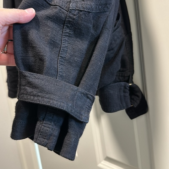 Free People Jayde Safari Bomber Jacket Black - Picture 9 of 10